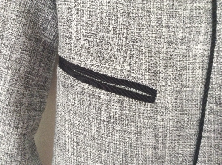 Haul d'aout pour cet automne veste blazer gris chiné détail H&M
